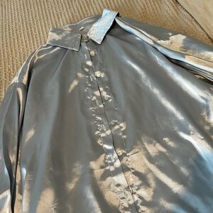 Oversized Silk Button up